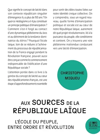 Aux sources de la République laïque : l'école du peuple, entre ordre et révolution