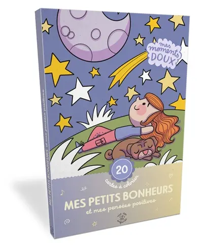Mes petits bonheurs et mes pensées positives : 20 cartes à colorier