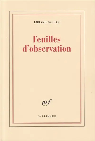 Feuilles d'observation