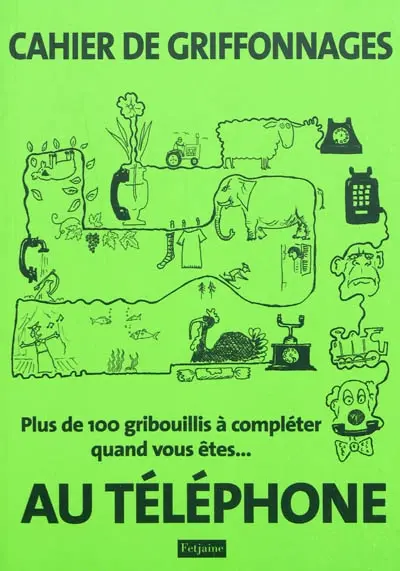 Cahier de griffonnages au téléphone