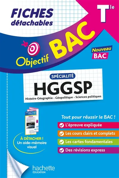 Spécialité HGGSP, histoire géographie, géopolitique, sciences politiques terminale : fiches détachables : nouveau bac