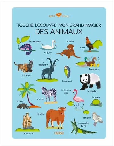 Touche, découvre, mon grand imagier des animaux