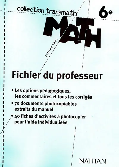 Math 6e : fichier du professeur
