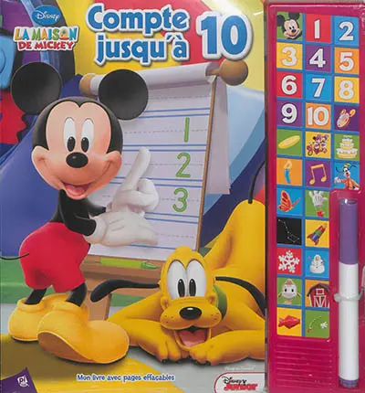 Compte jusqu'à 10 : mon livre avec pages effaçables