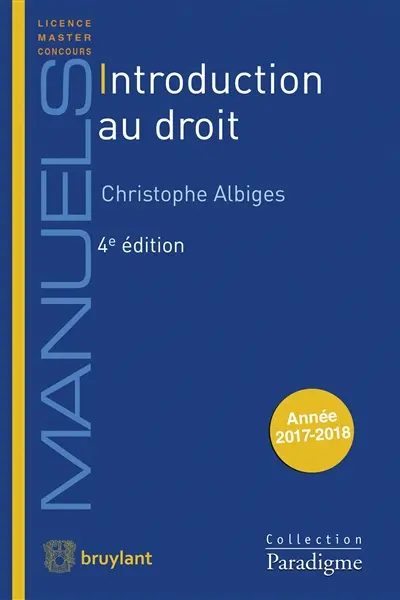 Introduction au droit : année 2017-2018