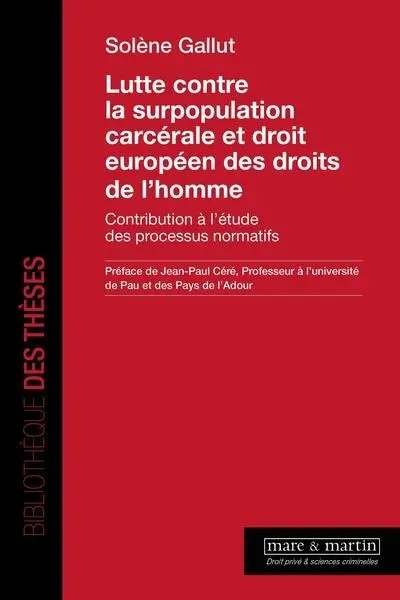 Lutte contre la surpopulation carcérale et droit européen des droits de l'homme : contribution à l'étude des processus normatifs