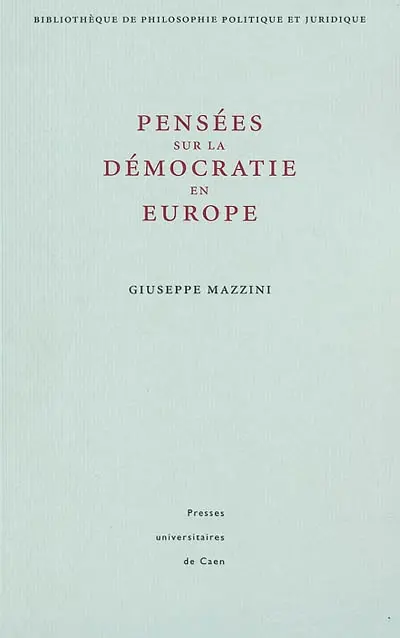 Pensées sur la démocratie en Europe