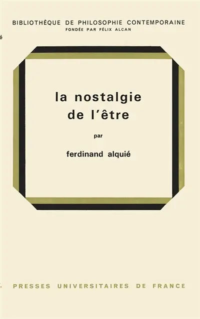 La Nostalgie de l'être