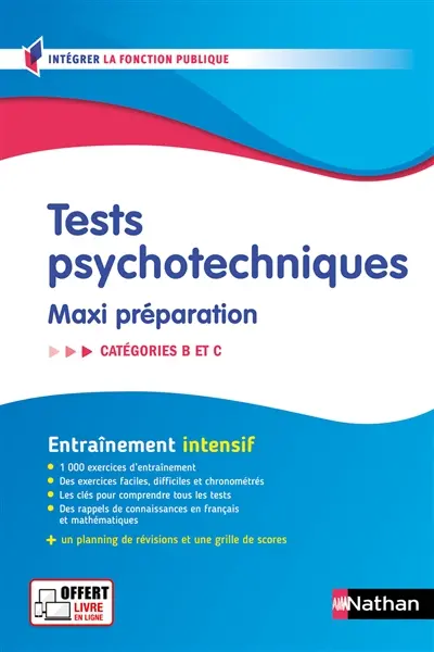 Tests psychotechniques, maxi préparation : catégories B et C : entraînement intensif