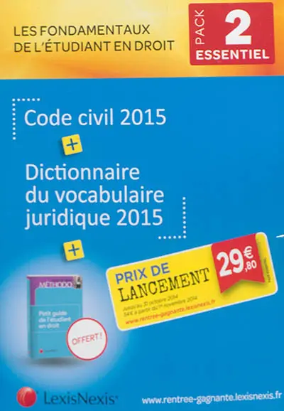 Pack essentiel 2 : les fondamentaux de l'étudiant en droit