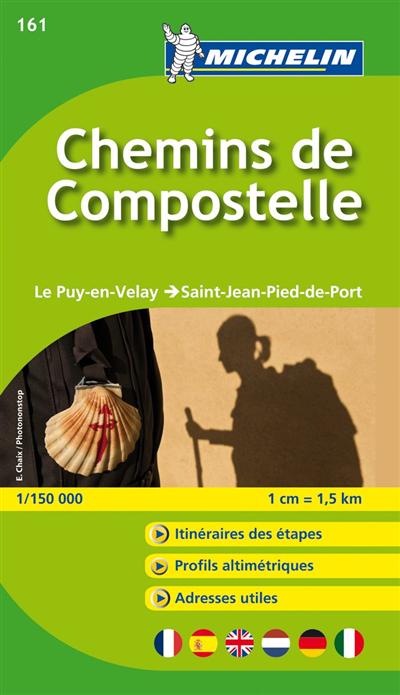 CARTE CHEMINS DE COMPOSTELLE / LE PUY-EN-VELAY - ST-JEAN-PIED-DE-PORT