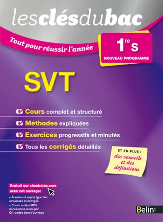 SVT 1re S : nouveau programme