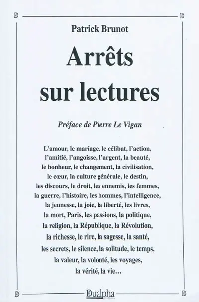 Arrêts sur lectures