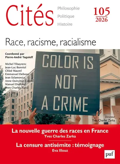 Cités, n° 105. Race, racisme, racialisme