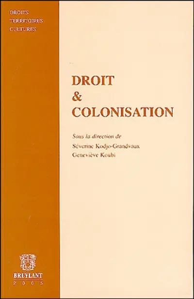 Droit et colonisation