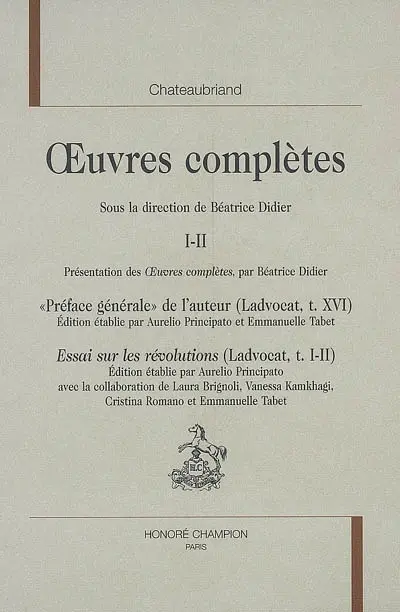 Oeuvres complètes. Vol. 1-2