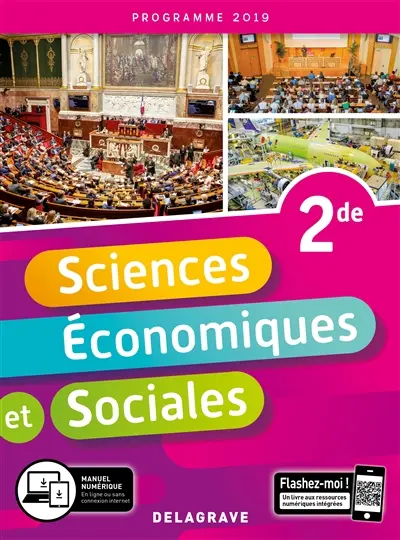 Sciences économiques et sociales 2de, programme 2019 : pochette de l'élève