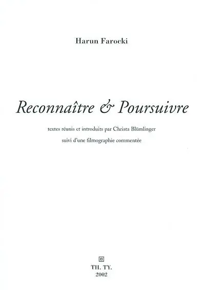 Reconnaître et poursuivre