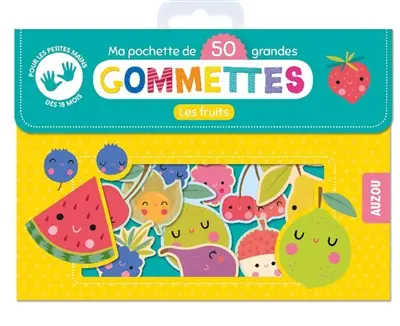 Ma pochette de 50 grandes gommettes : les fruits