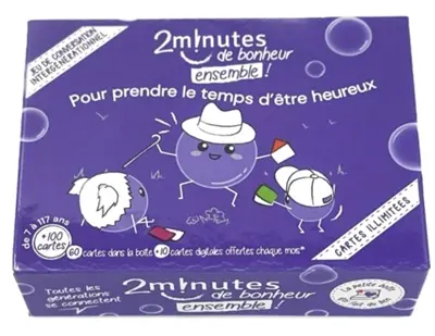 2 minutes de bonheur ensemble ! : papoter et rire entre générations : jeu de conversation