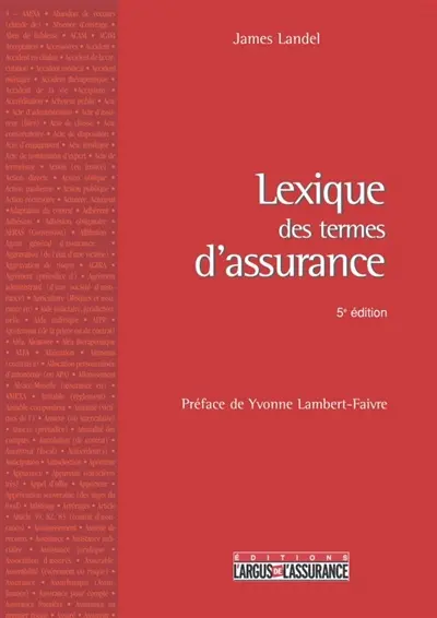 Lexique des termes d'assurance