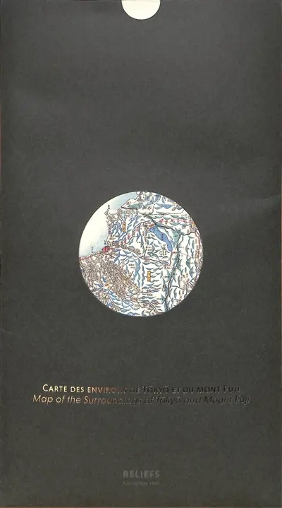 Carte des environs de Tokyo et du mont Fuji. Map of the surroundings of Tokyo and Mount Fuji