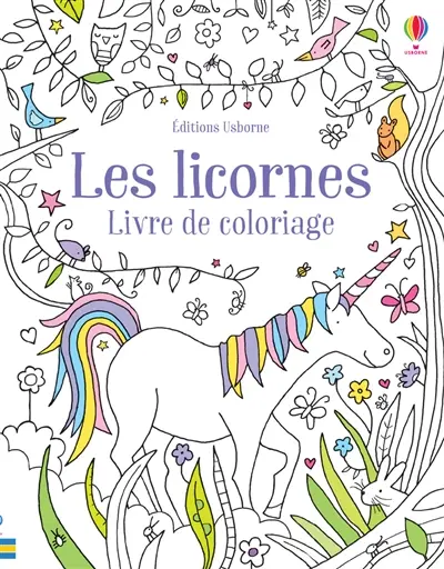 Les licornes : livre de coloriage