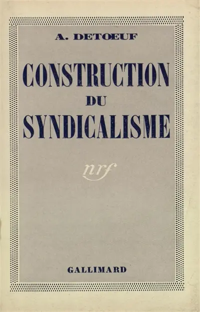 Construction du syndicalisme