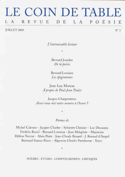 Coin de table (Le), n° 3