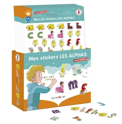 Mes 60 stickers Les Alphas : boîte de 25 planches