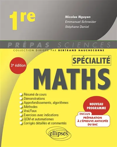 Spécialité maths 1re : nouveau programme