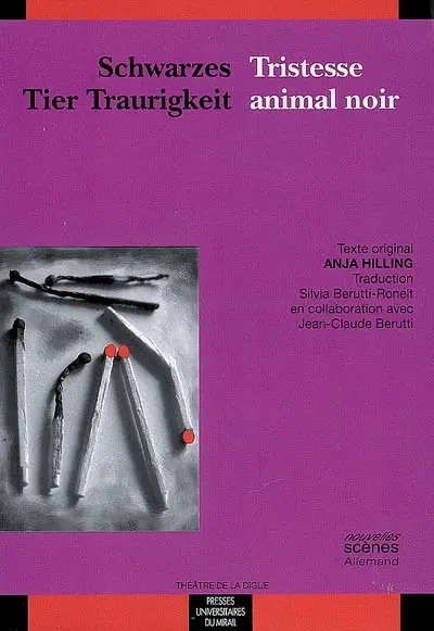 Schwarzes Tier Traurigkeit. Tristesse animal noir
