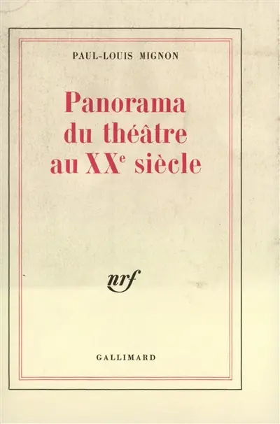 Panorama du théâtre au 20e siècle