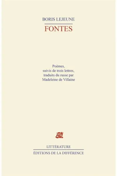 Fontes : poèmes