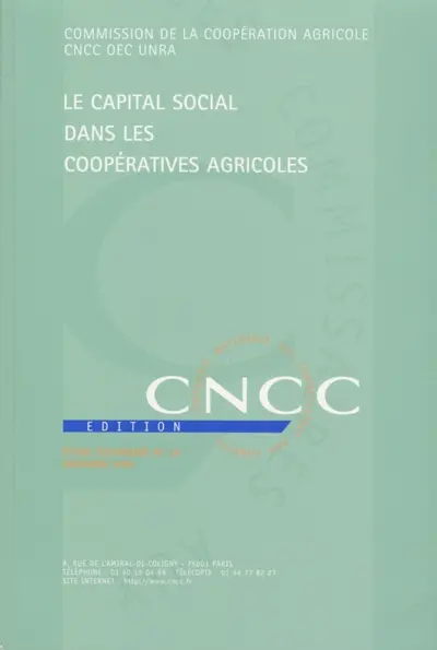 Le capital social dans les coopératives agricoles