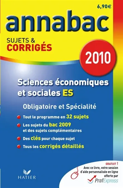 Sciences économiques et sociales ES, obligatoire et spécialité