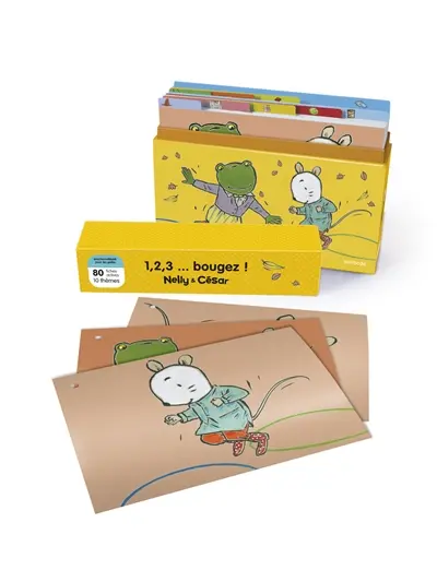 1, 2, 3... Bougez ! : Nelly & César : 80 fiches pratiques pour développer la psychomotricité