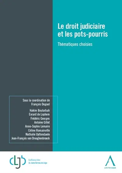 Le droit judiciaire et les pots-pourris : thématiques choisies