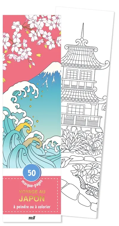 Voyage au Japon : 50 marque-pages à peindre ou à colorier