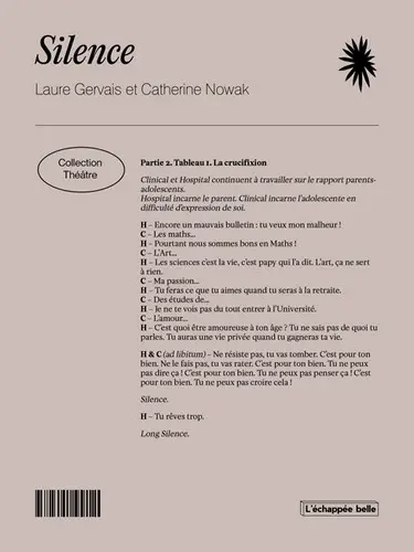 Silence : théâtre performatif pour deux actrices