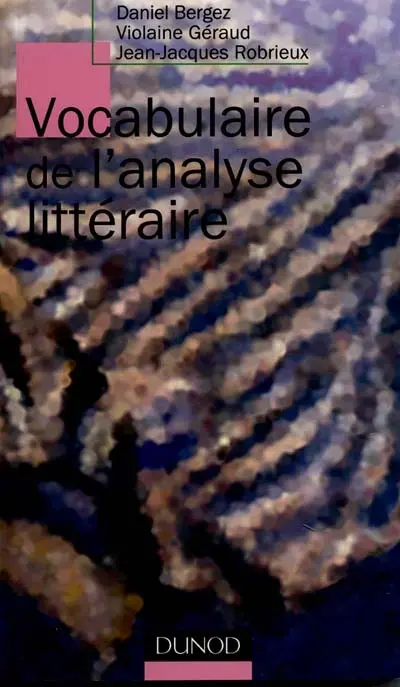 Vocabulaire de l'analyse littéraire