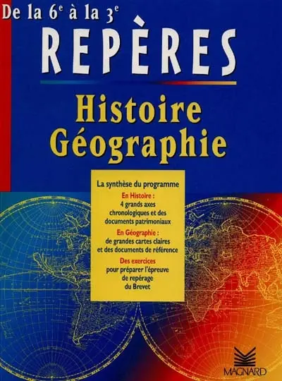 Repères histoire-géographie : de la 6e à la 3e