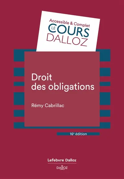Droit des obligations : 2024