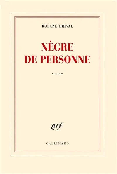 Nègre de personne