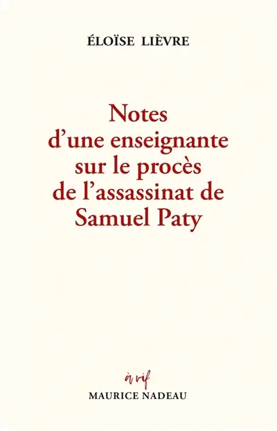 Notes d'une enseignante sur le procès de l'assassinat de Samuel Paty
