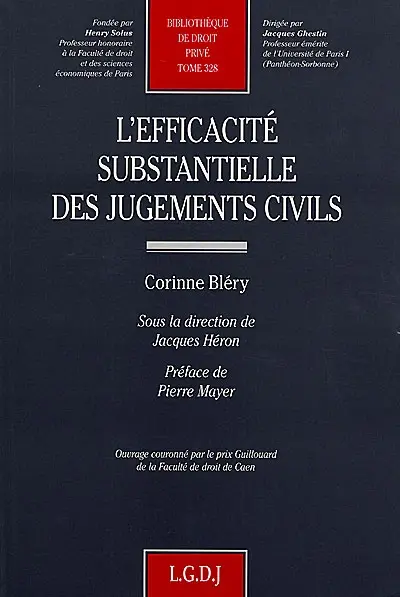 L'efficacité substantielle des jugements civils