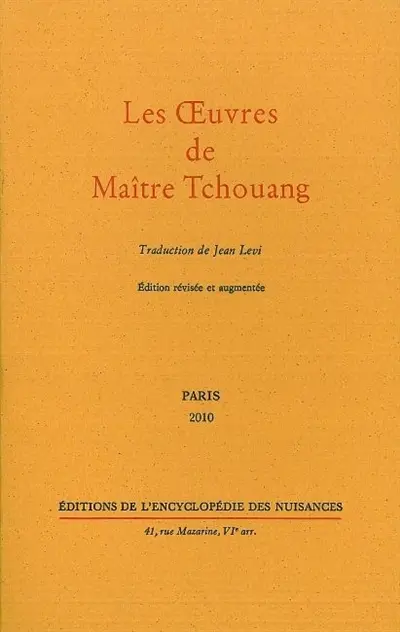 Les oeuvres de maître Tchouang