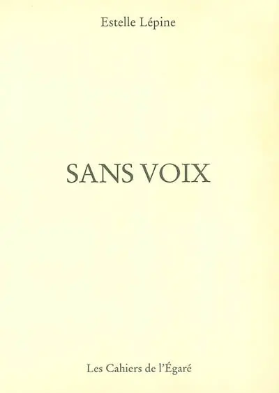 Sans voix