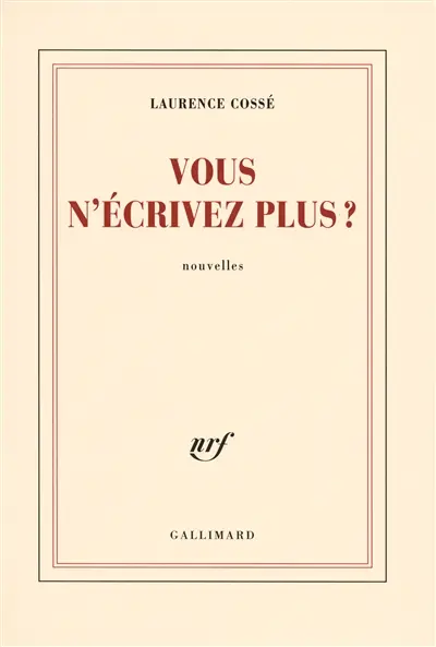 Vous n'écrivez plus ?