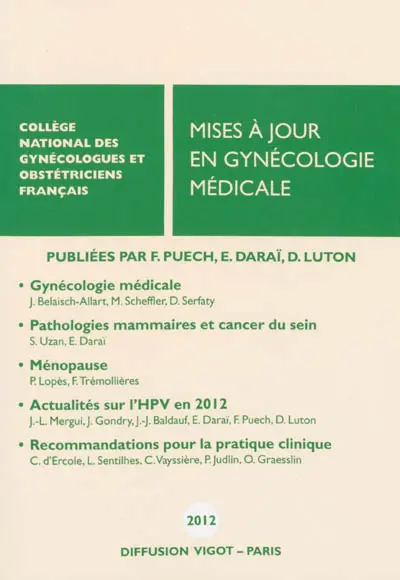 Mises à jour en gynécologie médicale